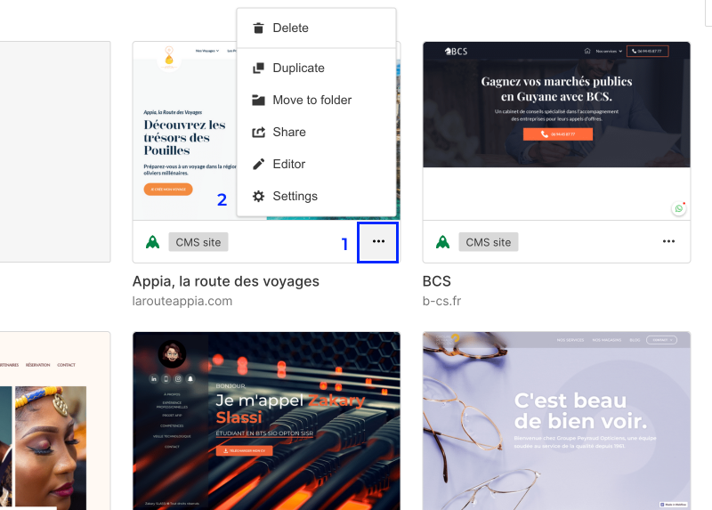 projet setting SEO